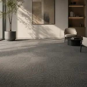 Grey carpet tiles in an office lounge
