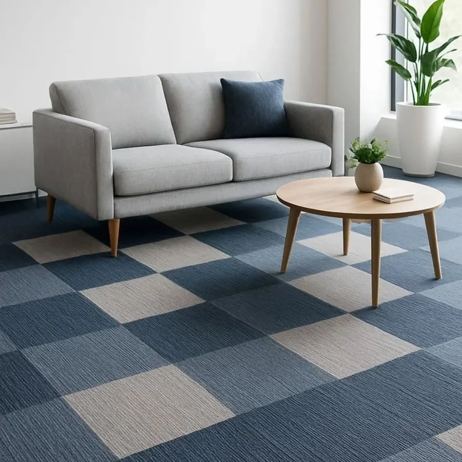 Raised access floor panels on pedestals