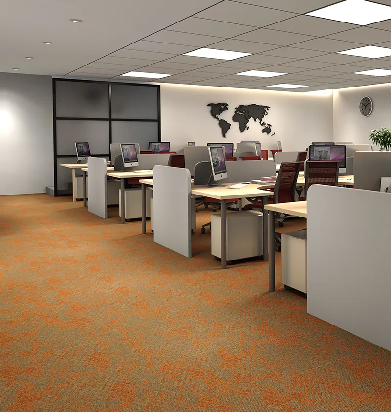 Carpet tiles in a commercial interior
