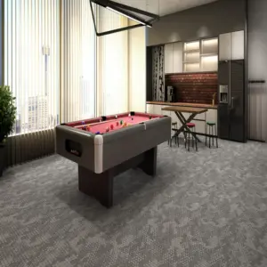 Celestial carpet tiles in a games room