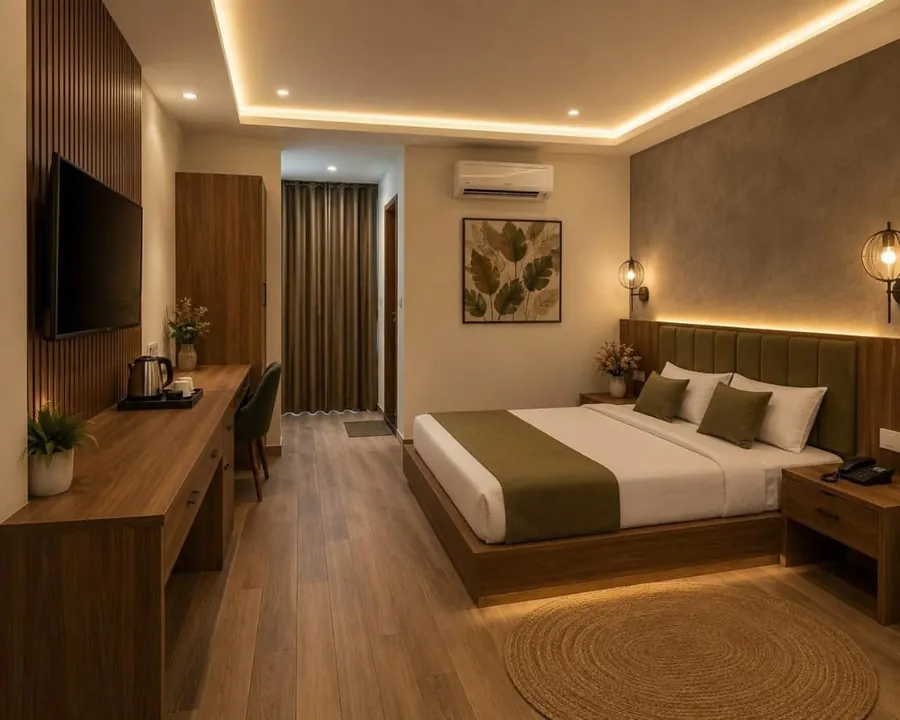 Office in Abu Dhabi with SPC and raised flooring